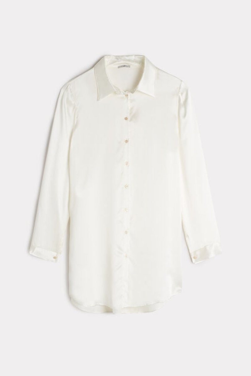 Intimissimi Silk Shirt Wit | FNLUI62941